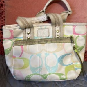 Early 2000s Coach Signature fabric bag